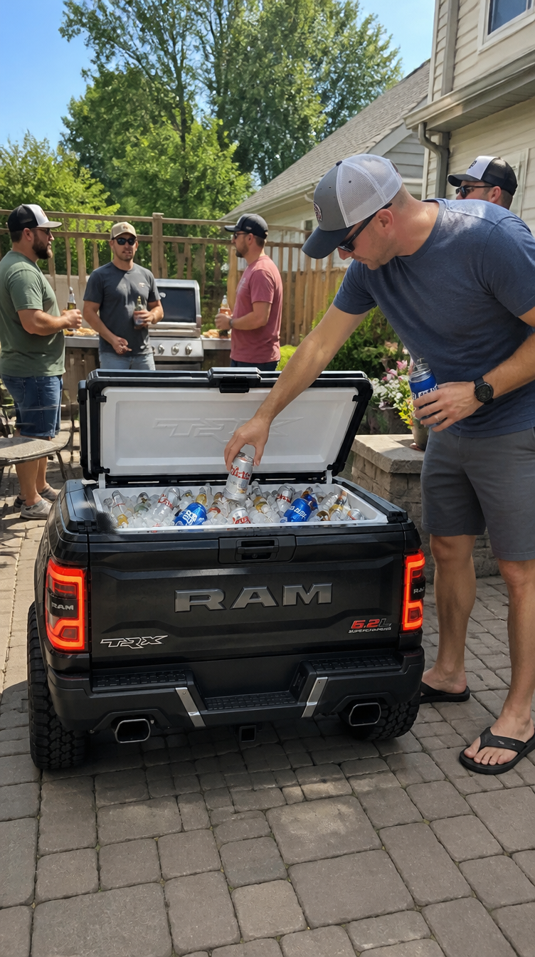 Truck Chill cooler in use at a tailgate